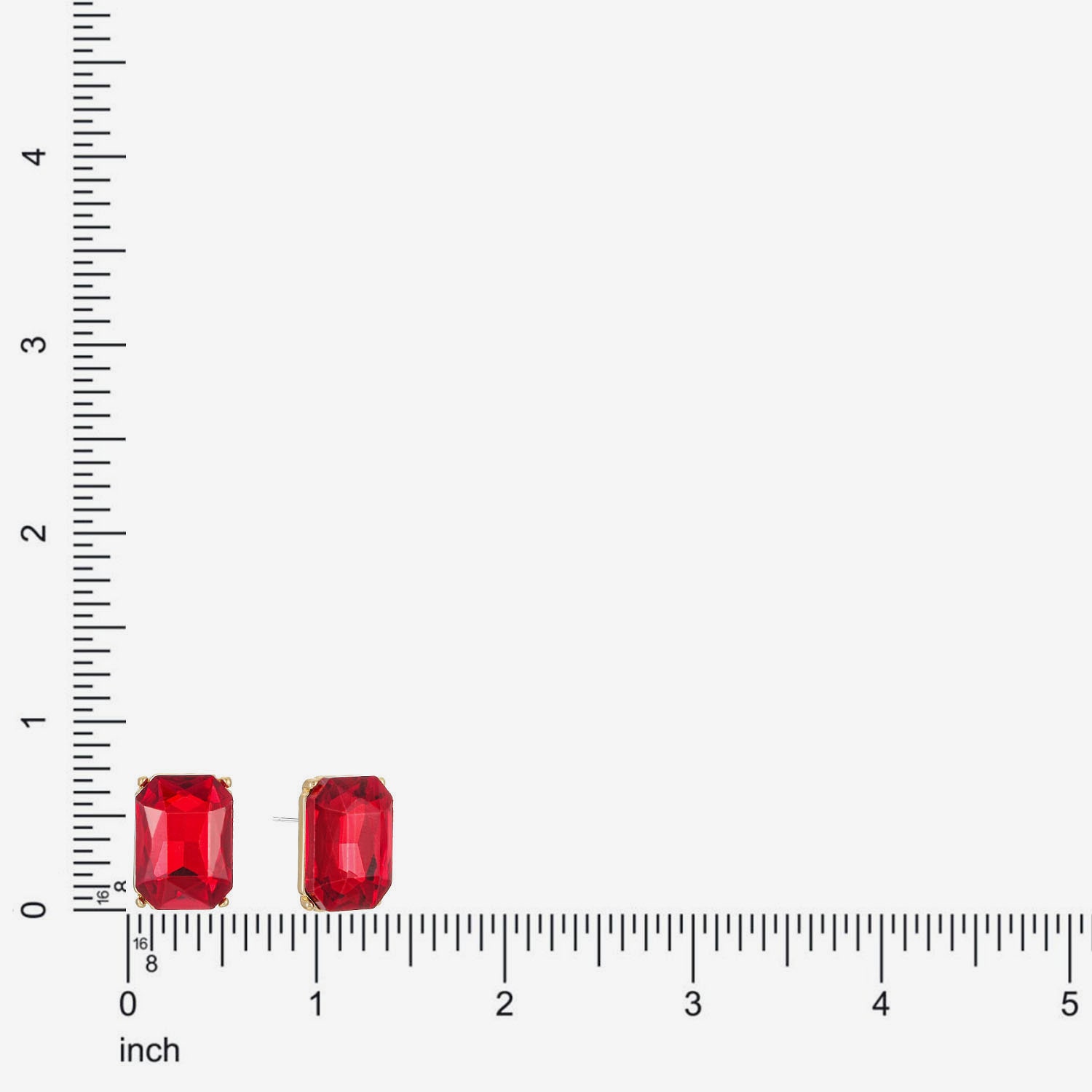 Monet Jewelry Red Glass 18.4mm Stud Earrings
