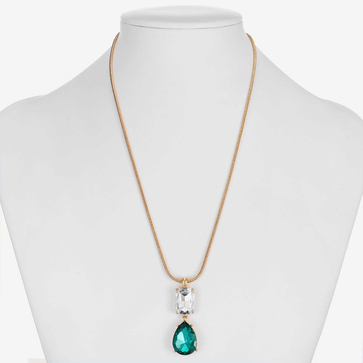 Monet Jewelry Womens Glass 17 Inch Pendant Necklace
