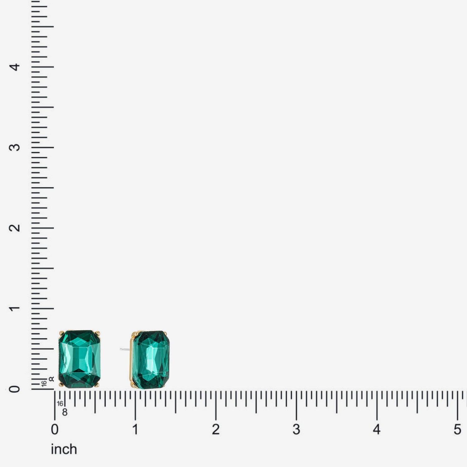 Monet Jewelry Green Glass 18.4mm Stud Earrings