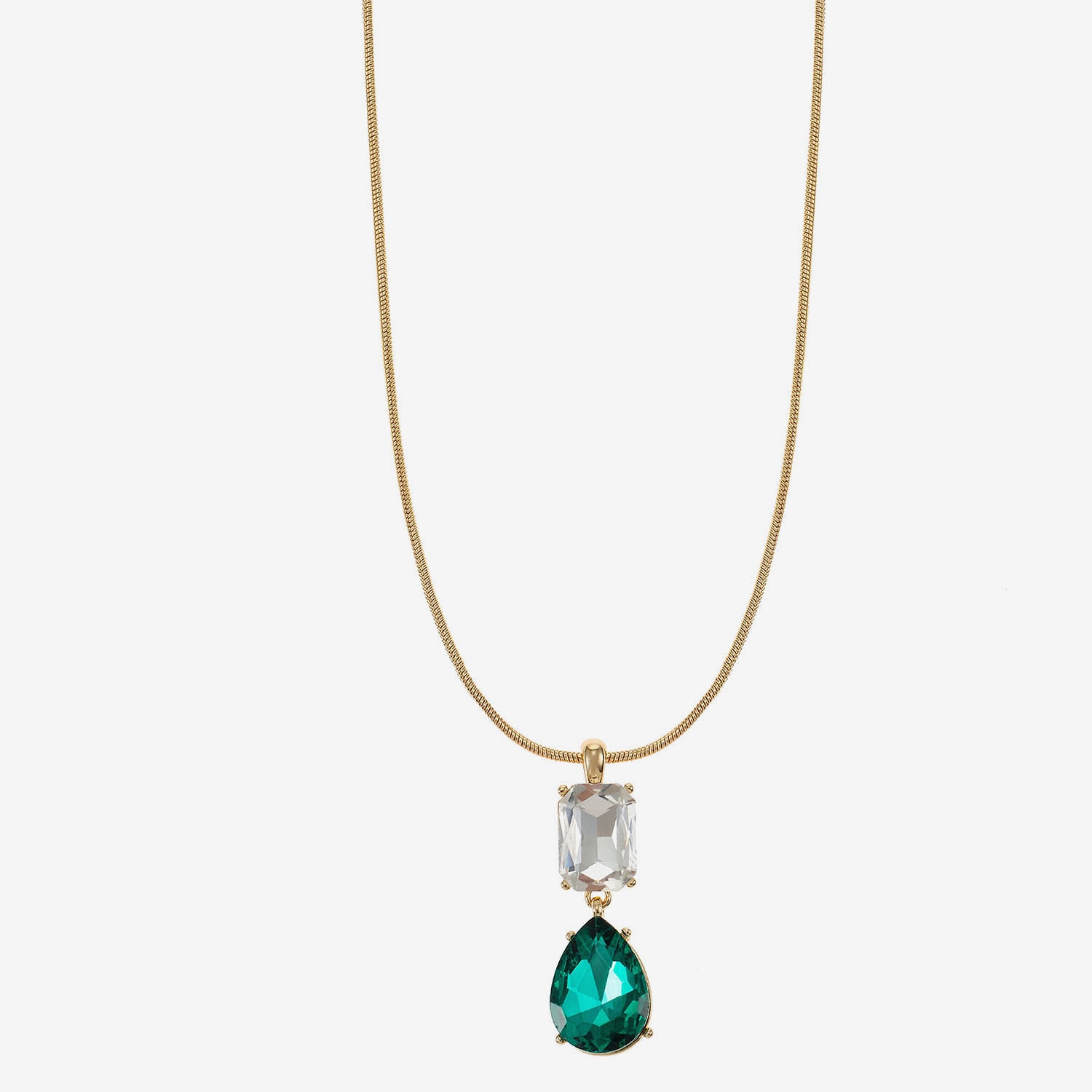Monet Jewelry Womens Glass 17 Inch Pendant Necklace