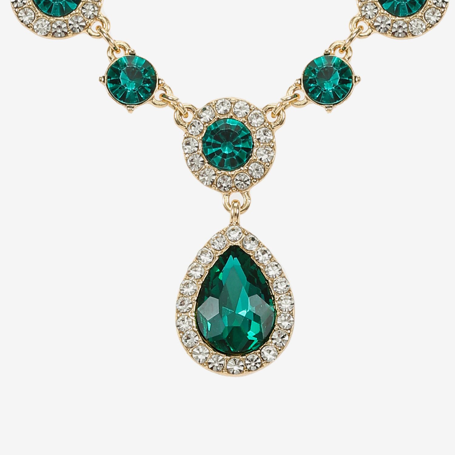 Monet Jewelry Womens Green Glass Round 2-pc. Jewelry Set