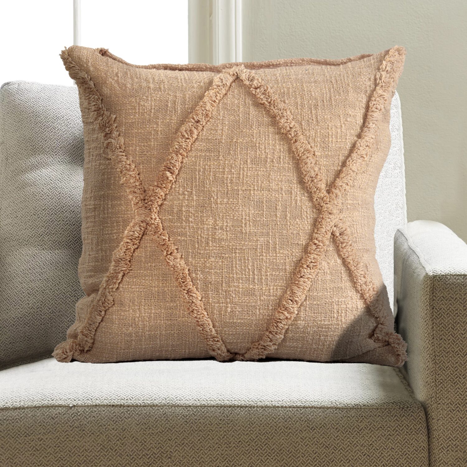 LR Home Aadi Diamond Square Throw Pillow