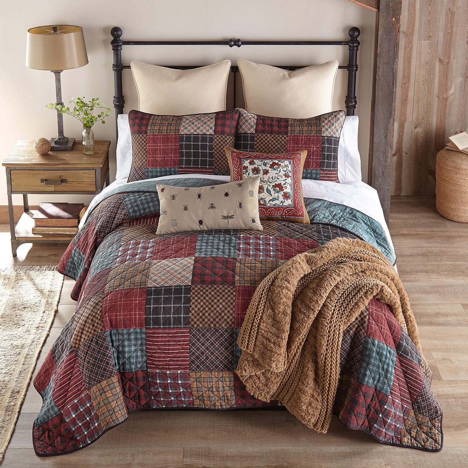 Donna Sharp Appalachia Plaid Hypoallergenic Quilt Set