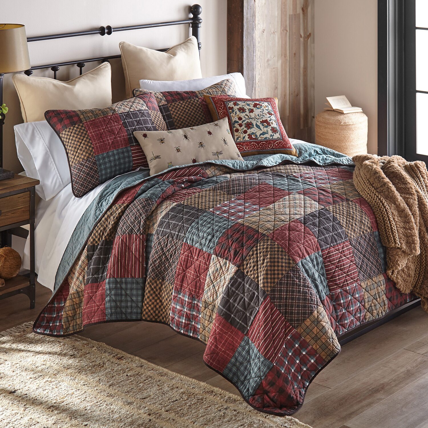 Donna Sharp Appalachia Plaid Hypoallergenic Quilt Set