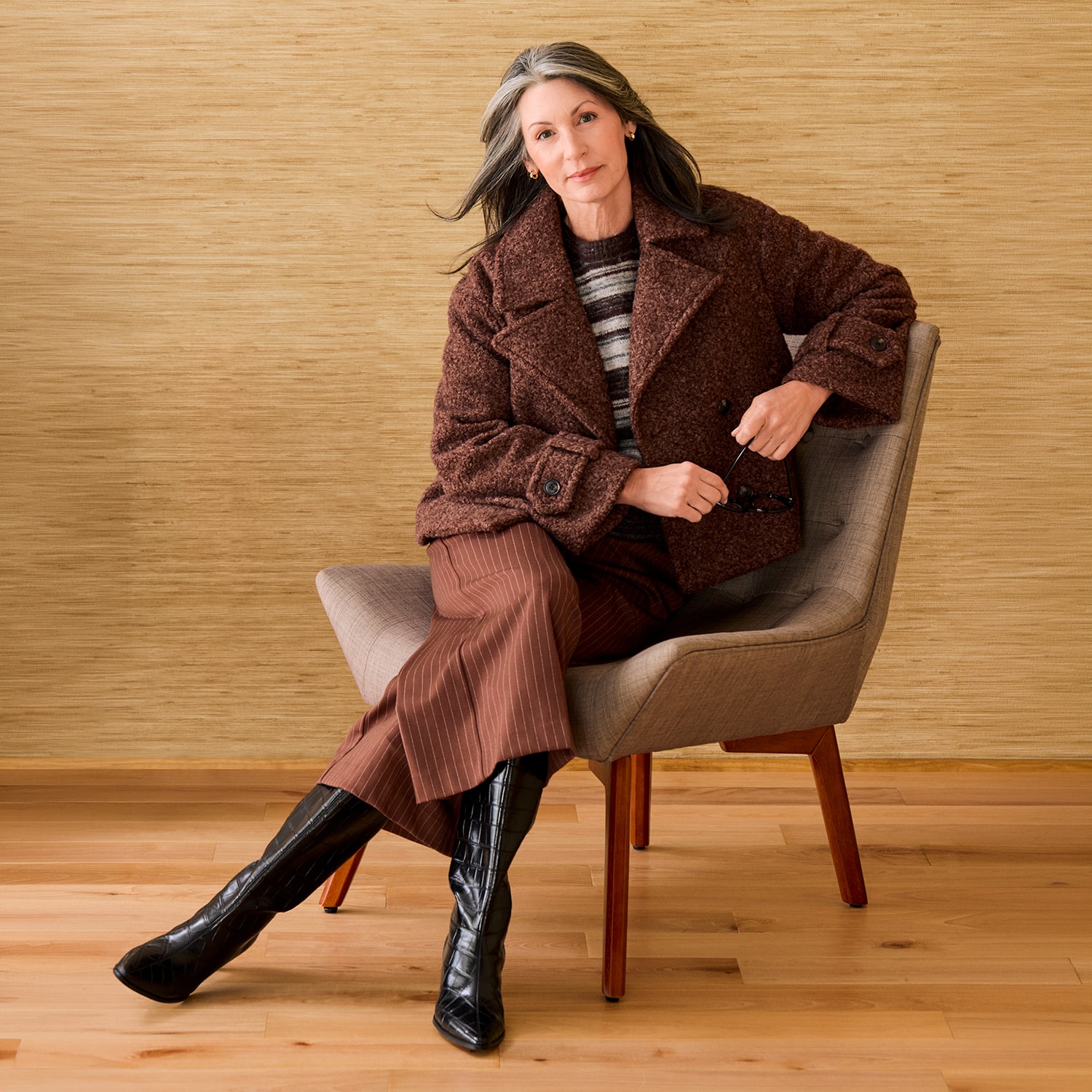 Liz Claiborne Womens Midweight Peacoat