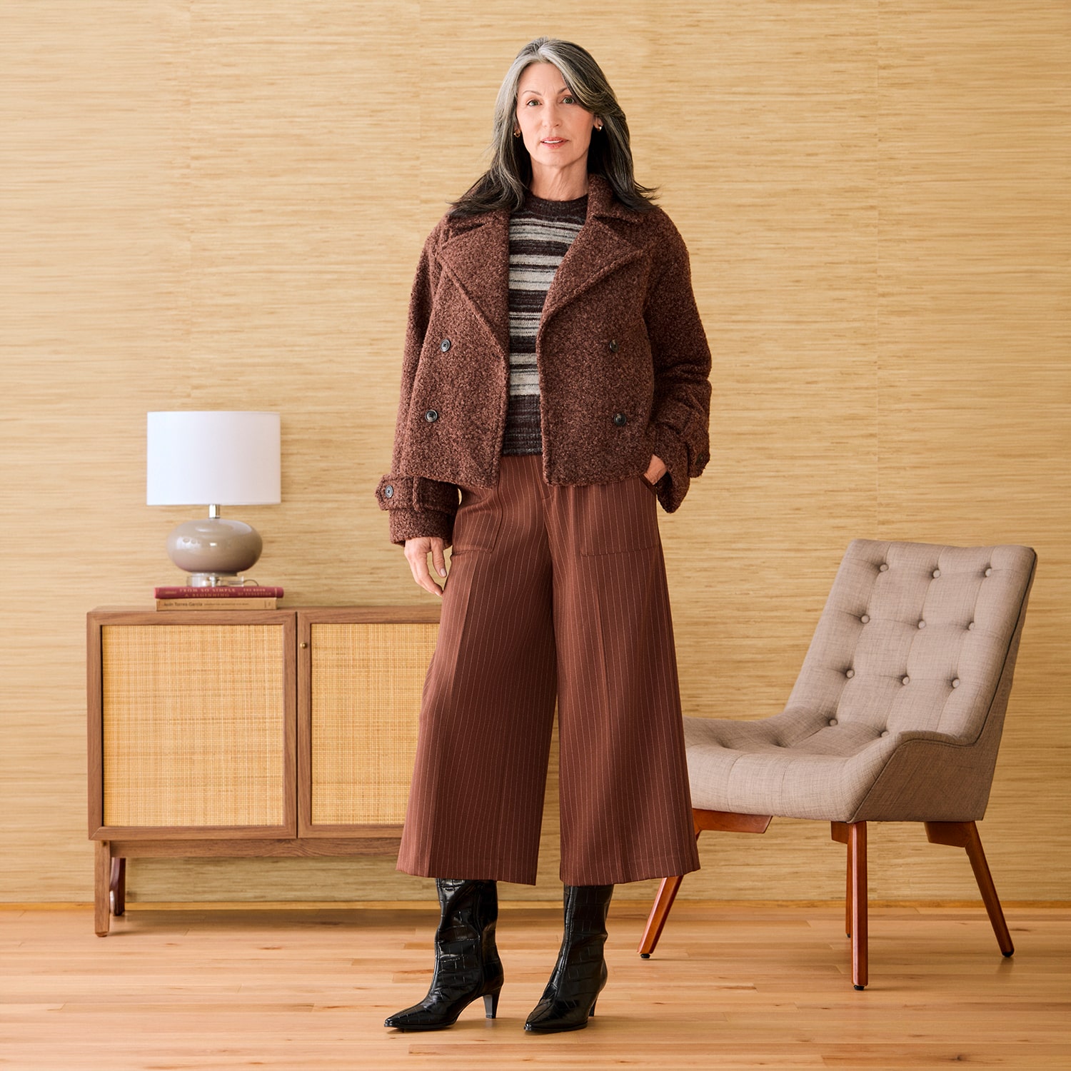 Liz Claiborne Womens Midweight Peacoat