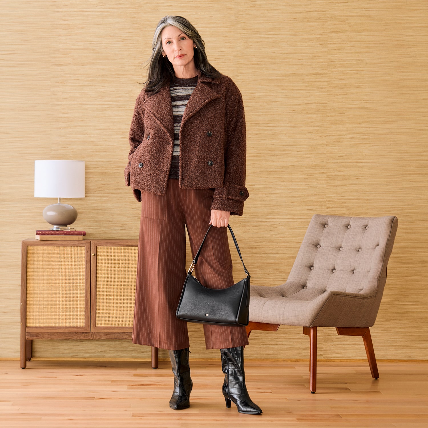 Liz Claiborne Womens Midweight Peacoat