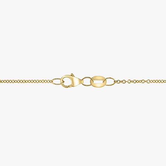 Effy Final Call Limited Quantities! Womens 1 CT. T.W. Lab Grown White Diamond 14K Gold Round 18 Inch Pendant Necklace