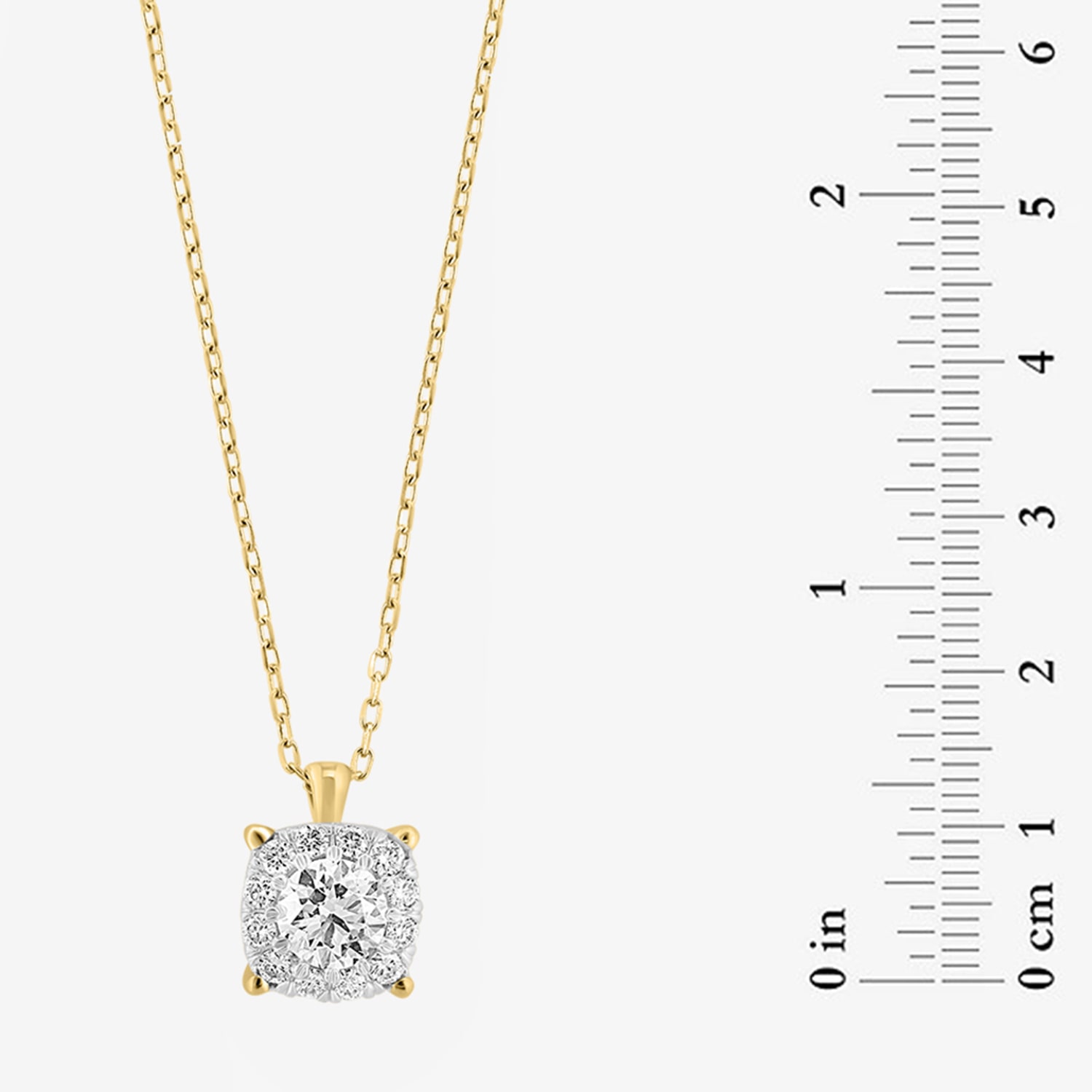 Effy Final Call Limited Quantities! Womens 1 CT. T.W. Lab Grown White Diamond 14K Gold Round 18 Inch Pendant Necklace