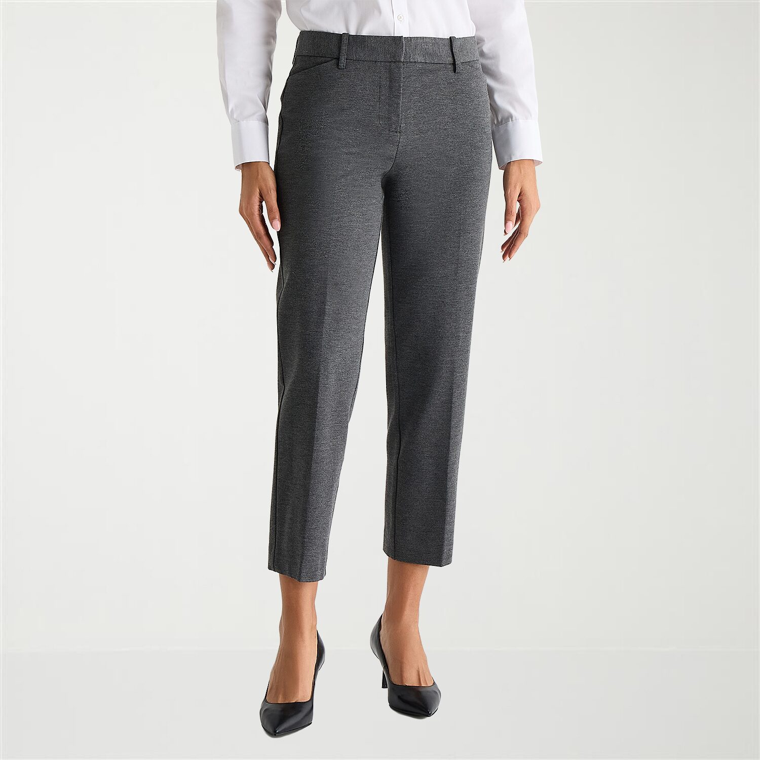Liz Claiborne Emma Ponte Womens Straight Mid Rise Ankle Pant
