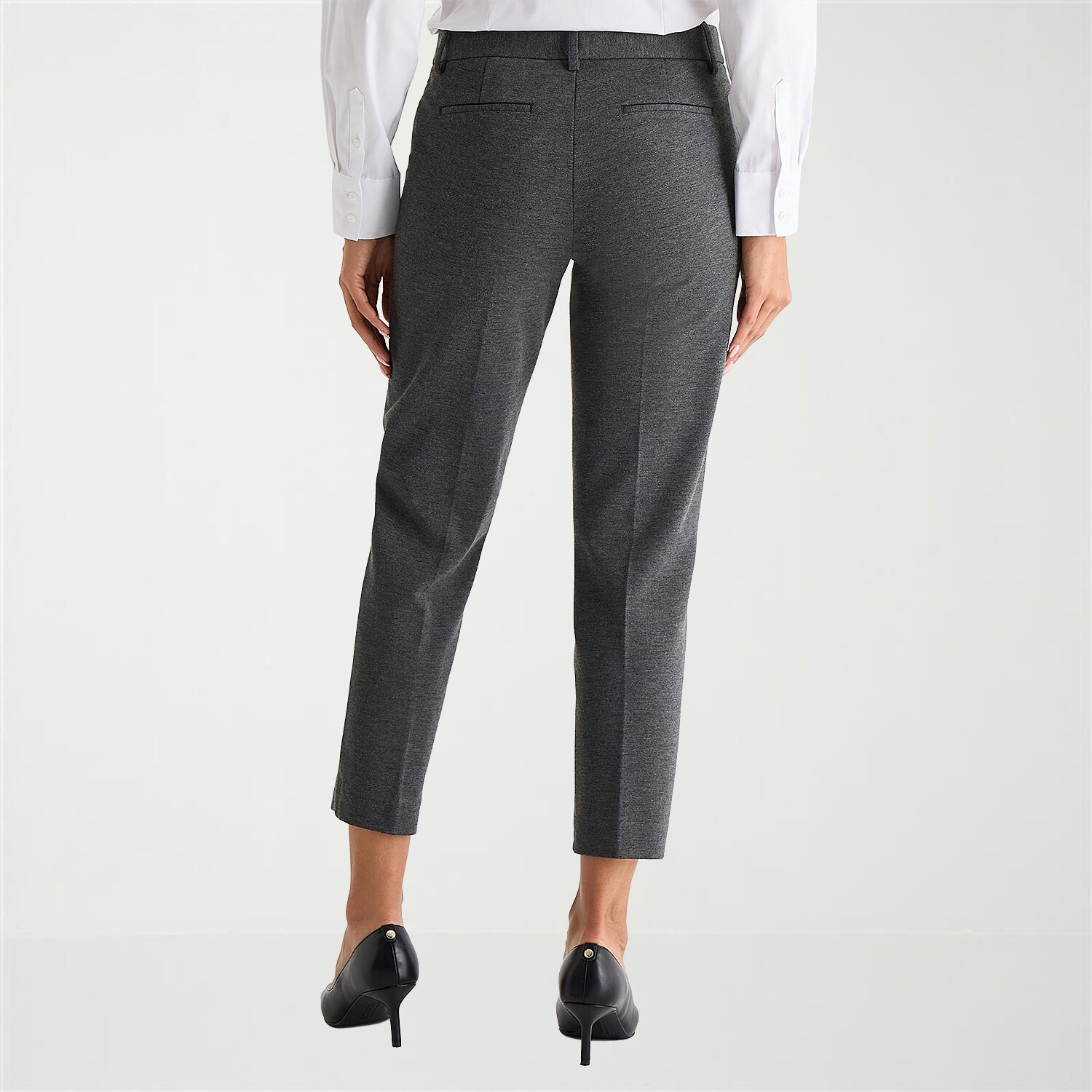 Liz Claiborne Emma Ponte Womens Straight Mid Rise Ankle Pant