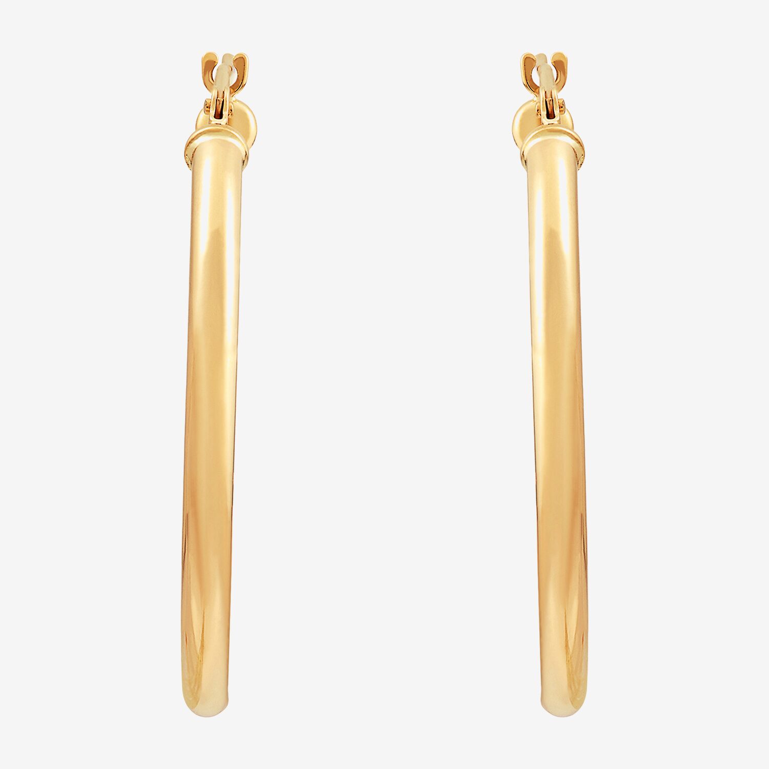 Womens 10K Gold 28mm Hoop Earrings