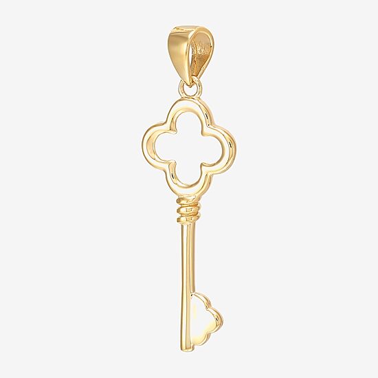 Womens 10K Gold Keys Pendant