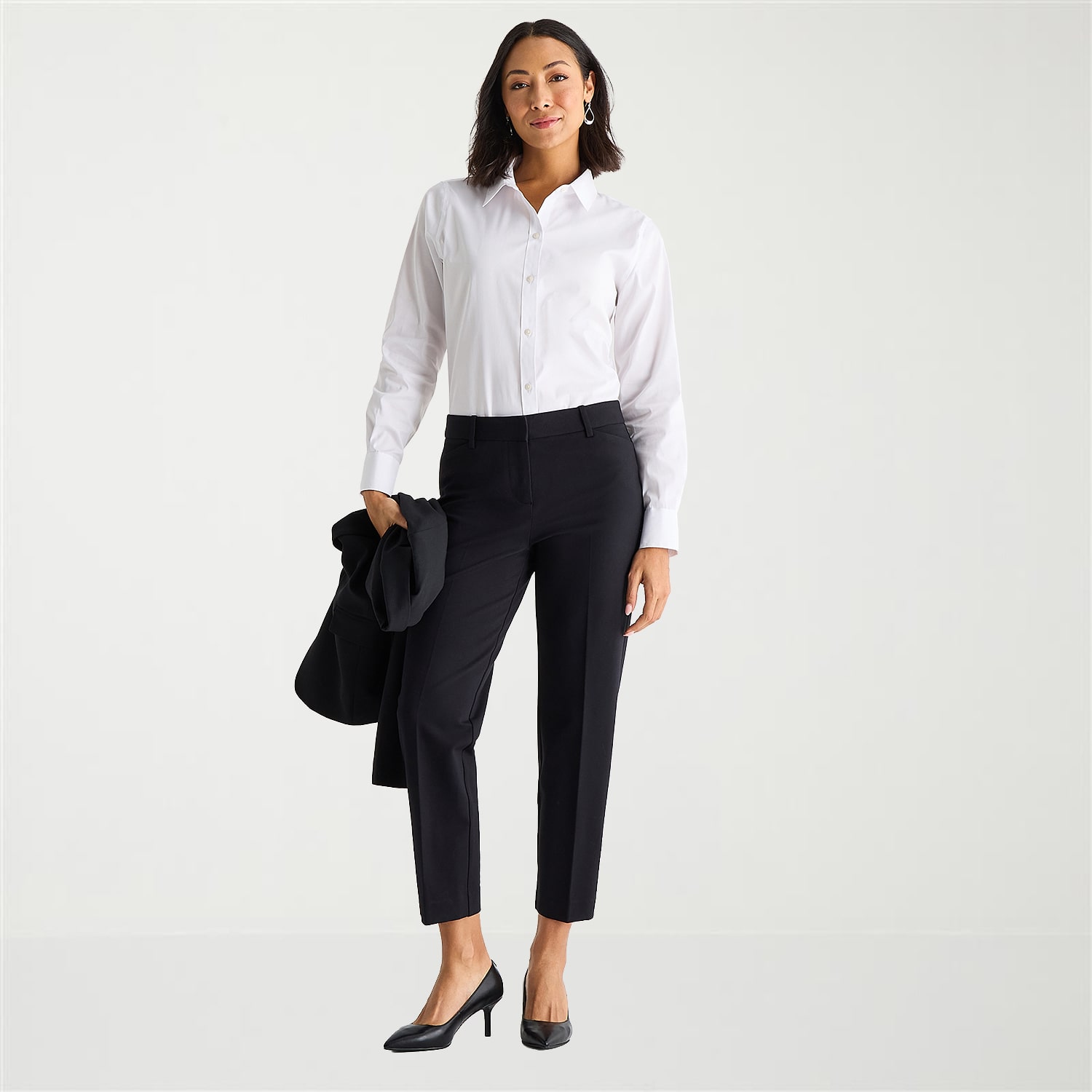 Liz Claiborne Emma Ponte Womens Tall Ankle Mid Rise Pant