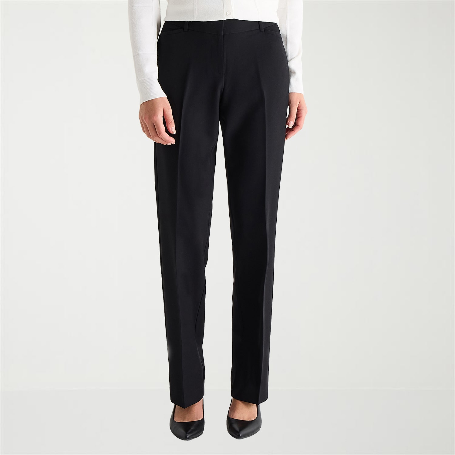 Liz Claiborne Audra Womens Tall Straight Mid Rise Trouser