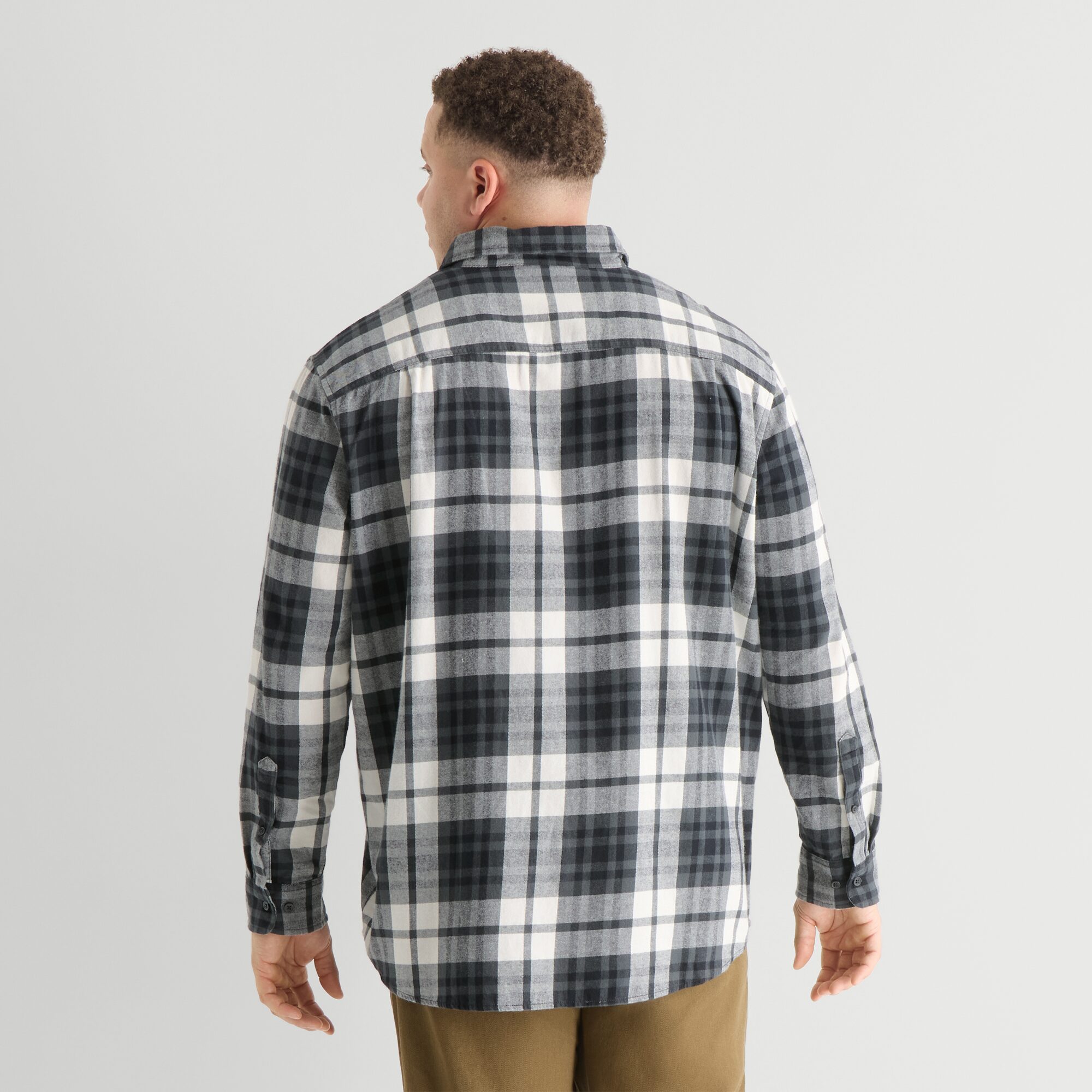 mutual weave Mens Long Sleeve Classic Fit Big and Tall Flannel Shirt