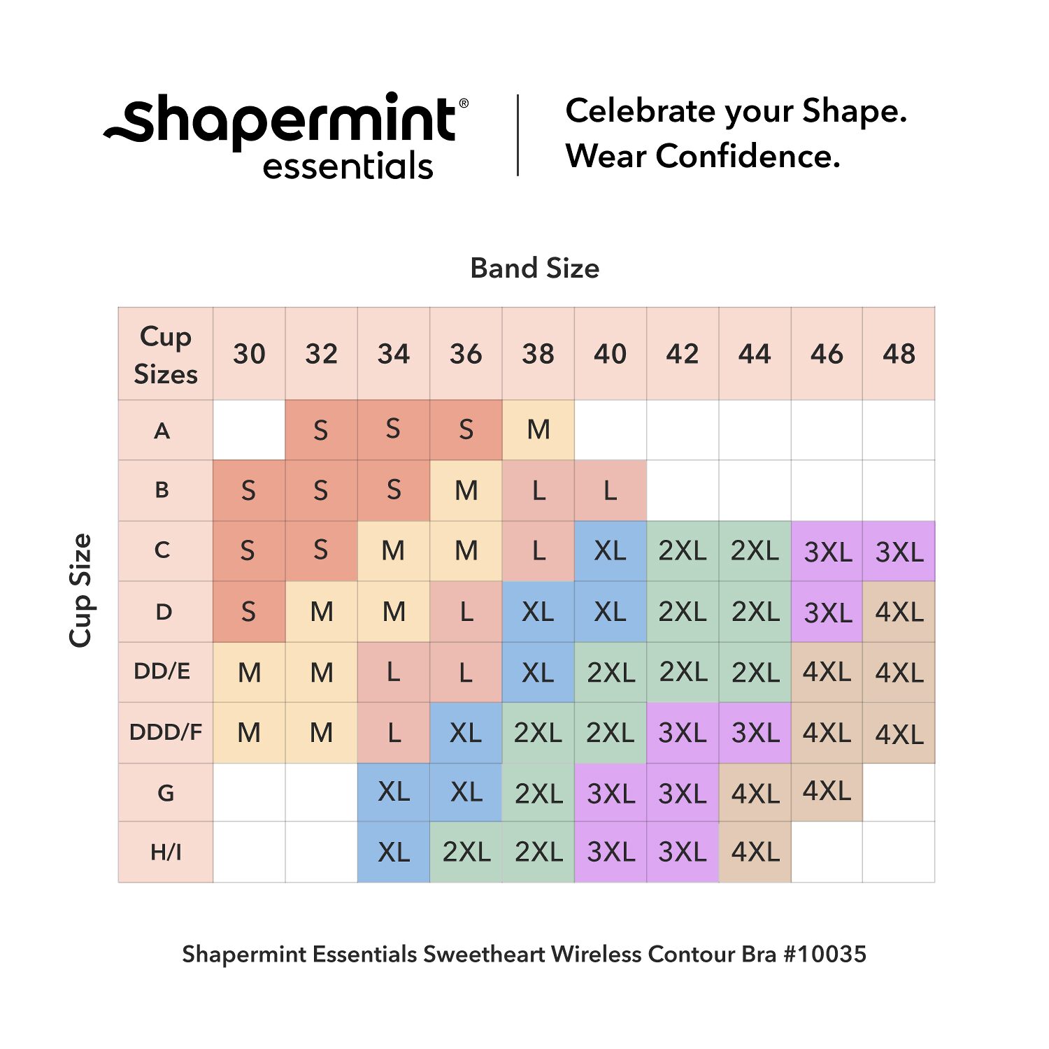 Shapermint Essentials Womens Wireless Full Coverage Sweetheart Bra