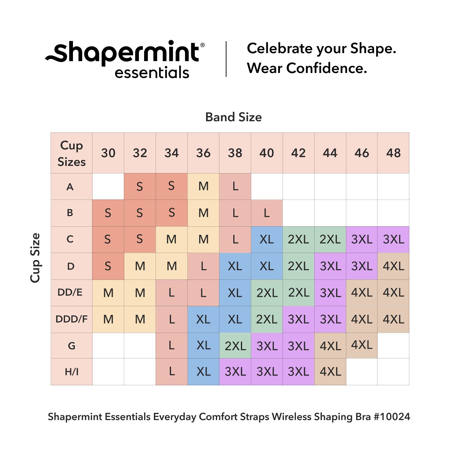 Shapermint Essentials Womens Wireless Full Coverage Shaping Bra
