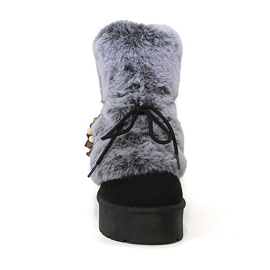 Yoki Womens Owen-120 Slip Resistant Flat Heel Winter Boots