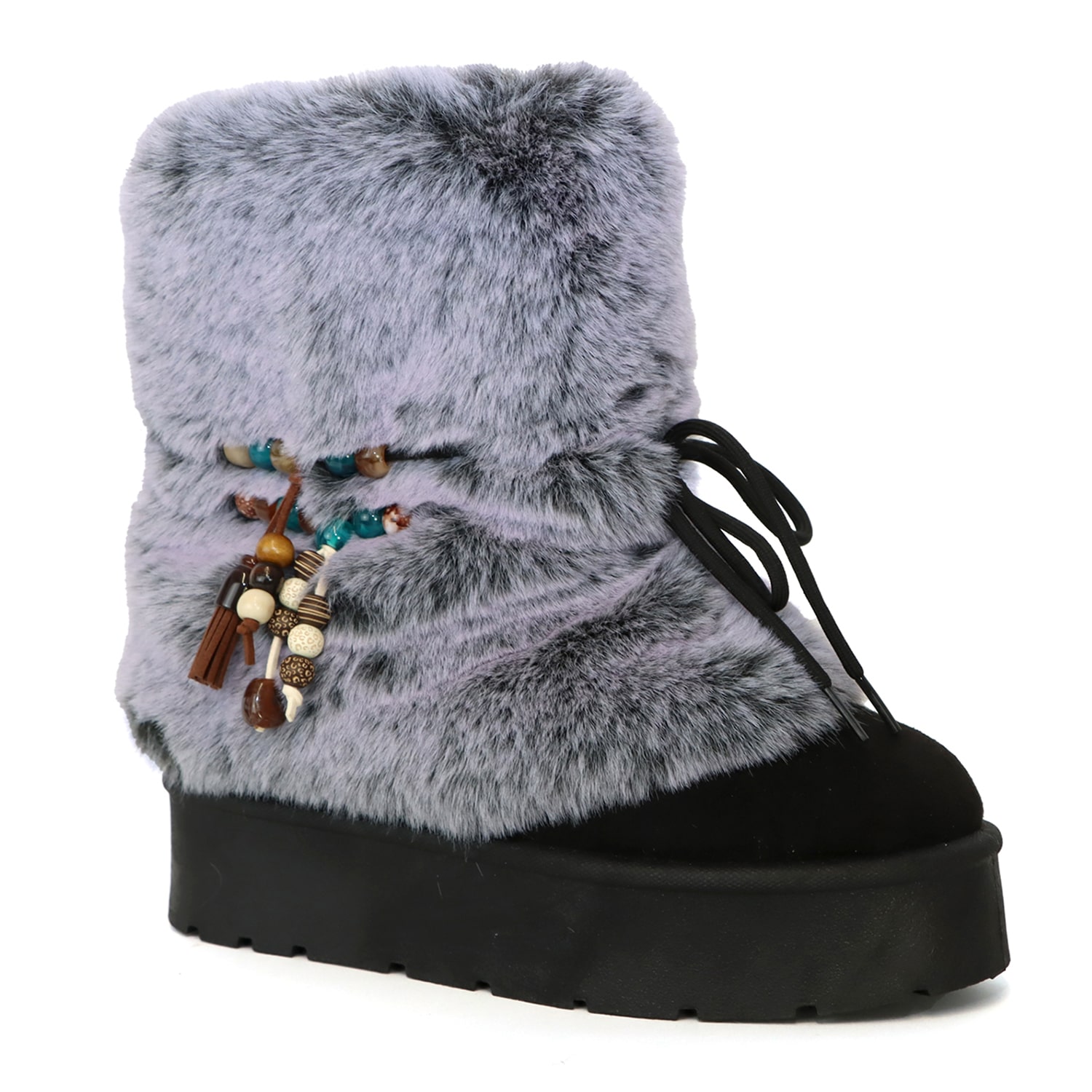 Yoki Womens Owen-120 Slip Resistant Flat Heel Winter Boots