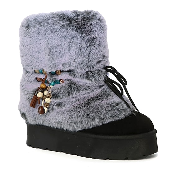 Yoki Womens Owen-120 Slip Resistant Flat Heel Winter Boots