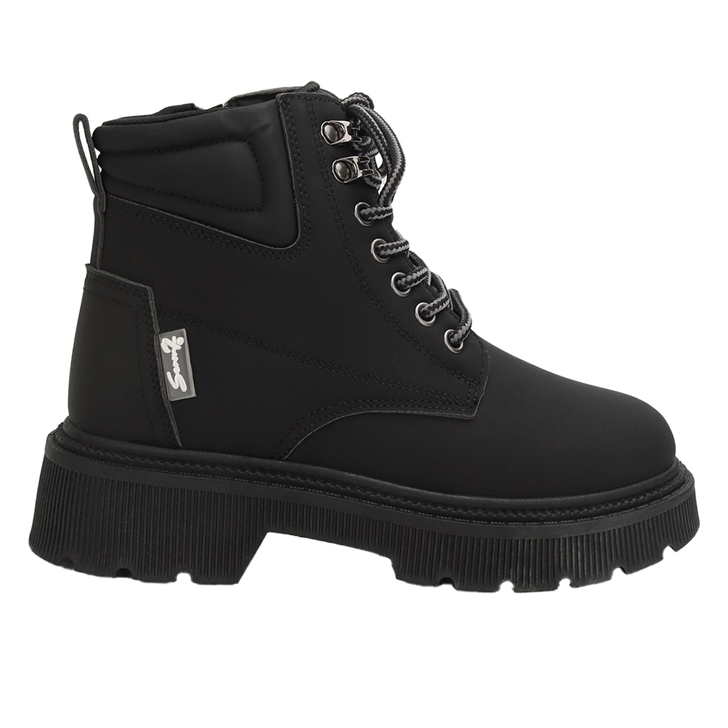 Yoki Womens Tim-14 Chunky Heel Combat Boots