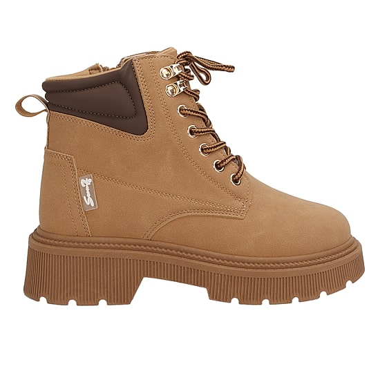 Yoki Womens Tim-14 Chunky Heel Combat Boots