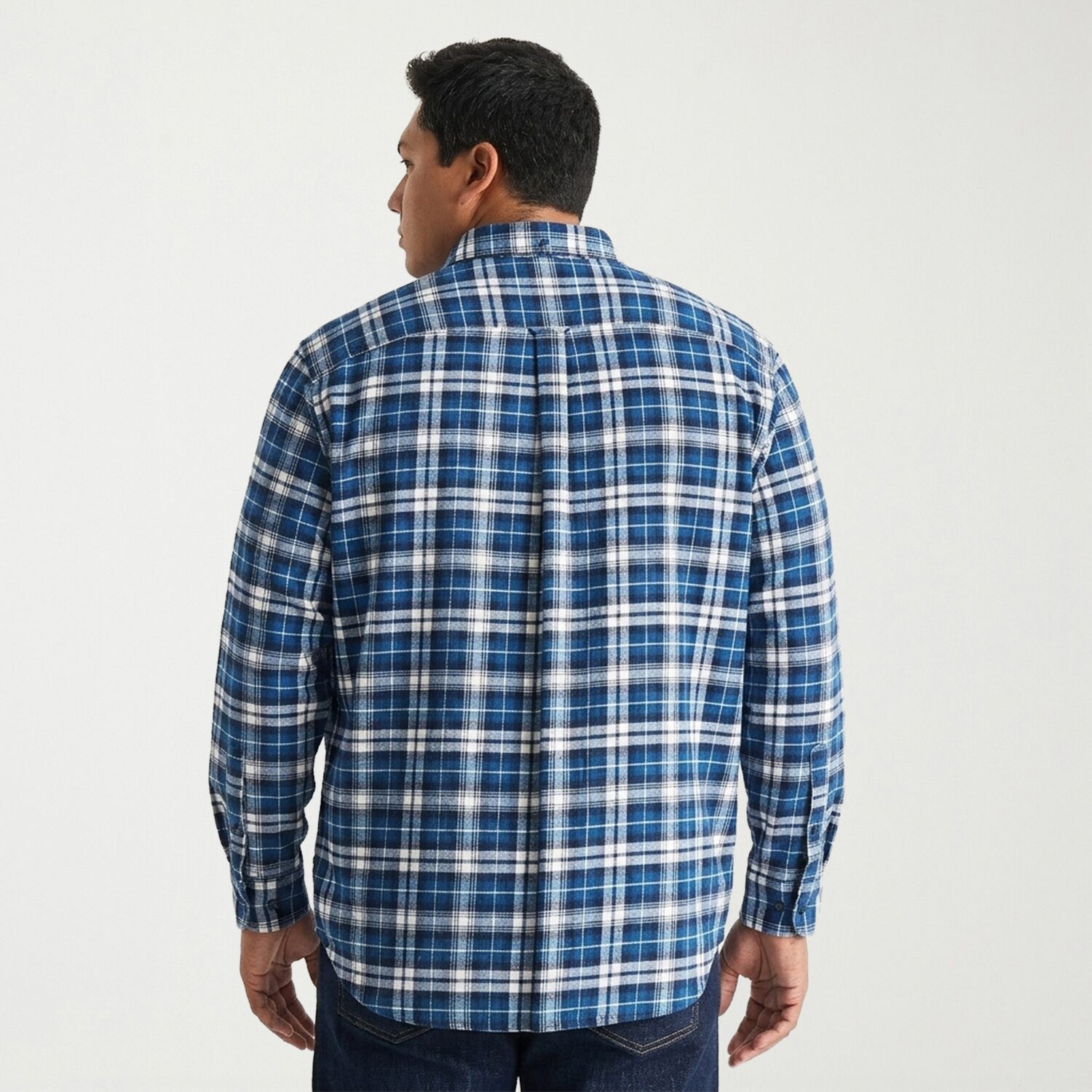 St. John's Bay Dexterity Mens Easy-on + Easy-off Long Sleeve Adaptive Classic Fit Big and Tall Flannel Shirt
