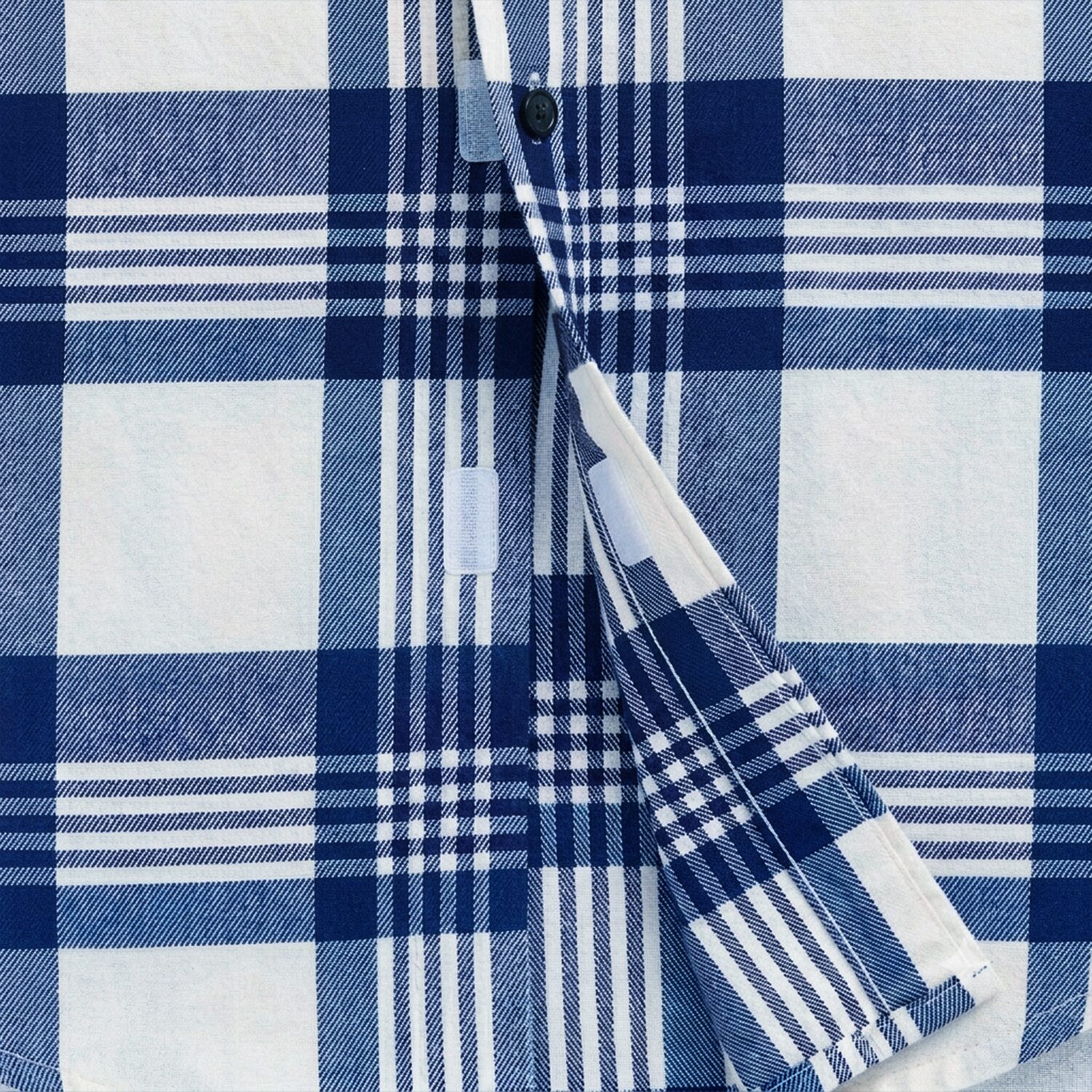 St. John's Bay Dexterity Mens Easy-on + Easy-off Long Sleeve Adaptive Classic Fit Big and Tall Flannel Shirt