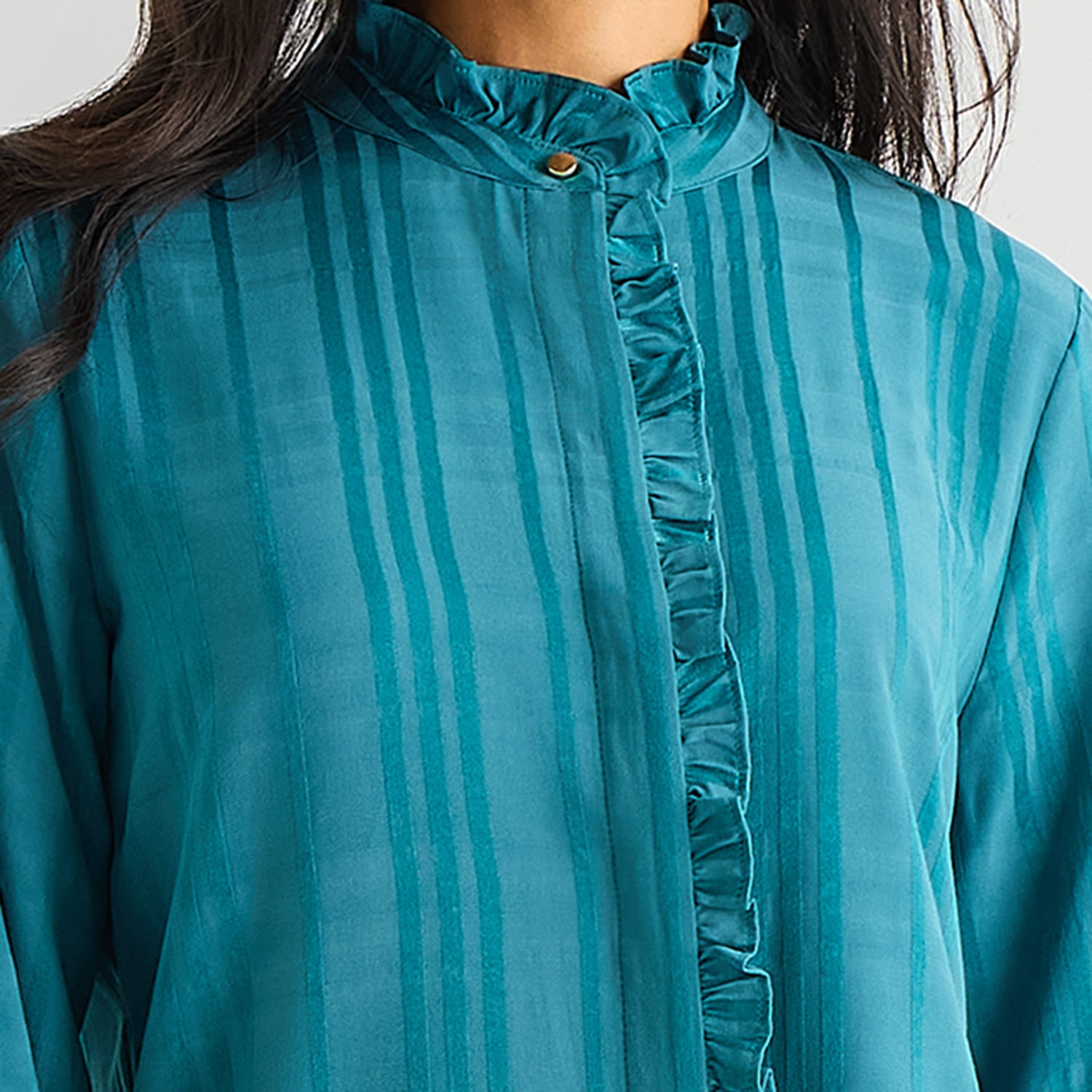 Liz Claiborne Womens Tall High Neck Long Sleeve Blouse