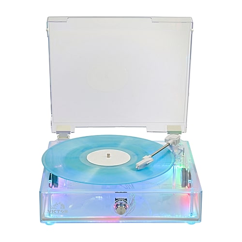 Victor Mystic Turntables In White