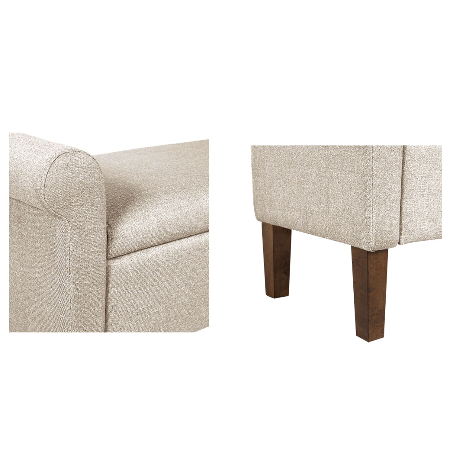 510 Design Aubrey Storage Bench in Cream