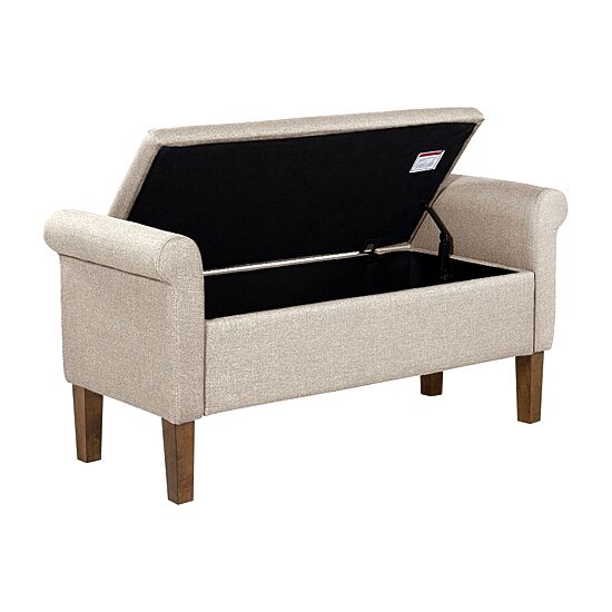 510 Design Aubrey Storage Bench in Cream