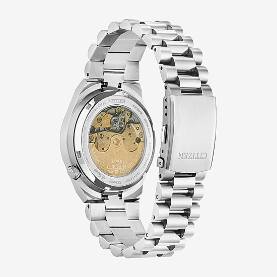 Citizen Mickey Mouse Unisex Adult Automatic Silver Tone Stainless Steel Bracelet Watch Nj0156-50l