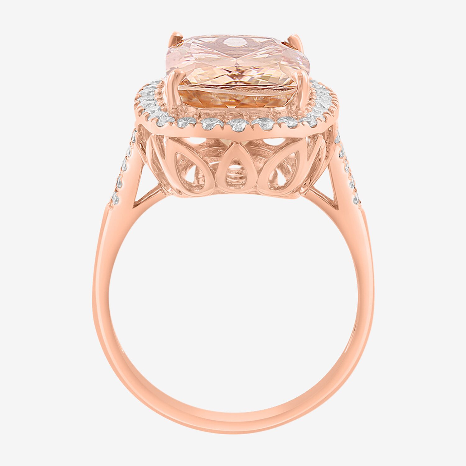 Effy Final Call Limited Quantities! Womens 1/2 CT. T.W. Genuine Pink Morganite 14K Gold Cocktail Ring