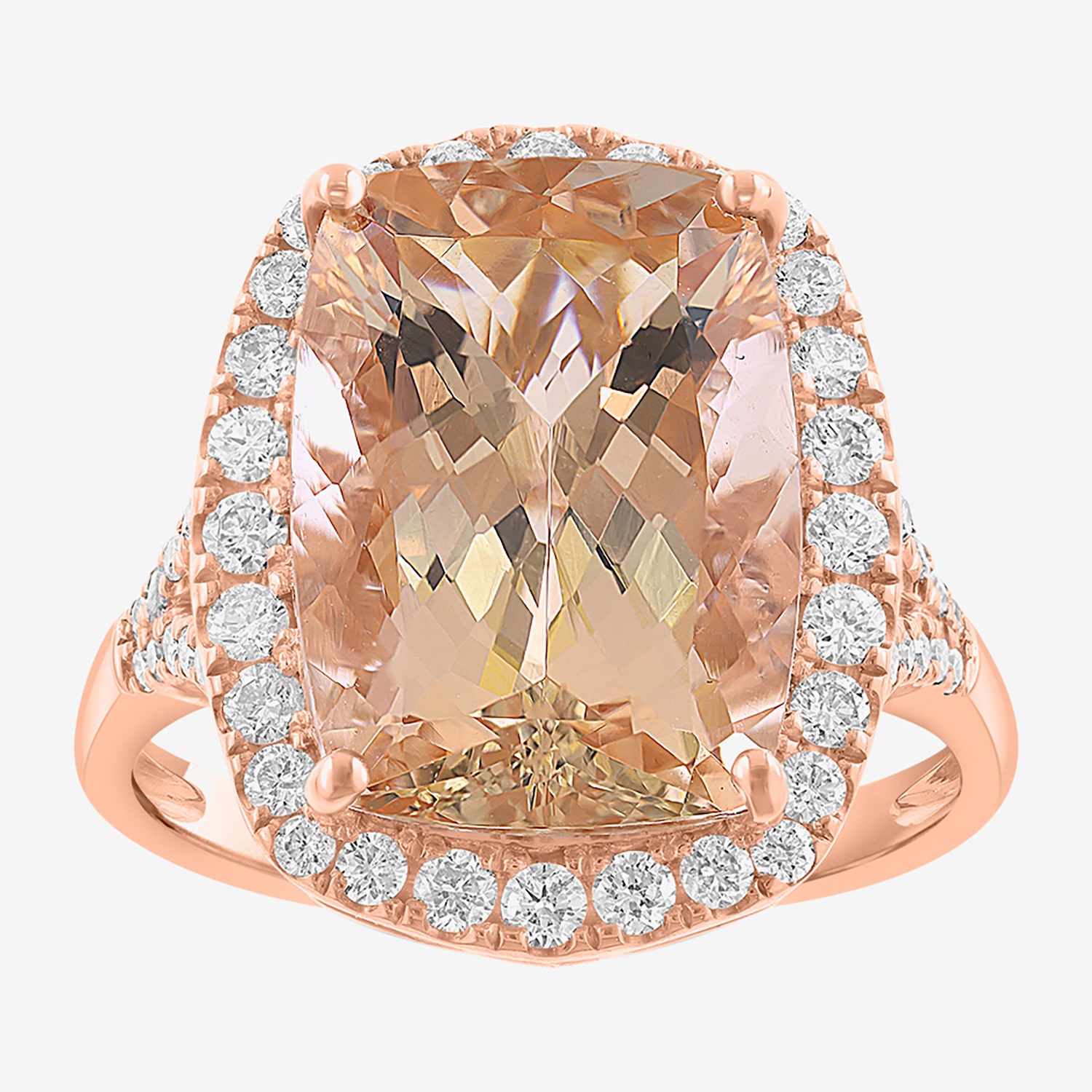 Effy Final Call Limited Quantities! Womens 1/2 CT. T.W. Genuine Pink Morganite 14K Gold Cocktail Ring