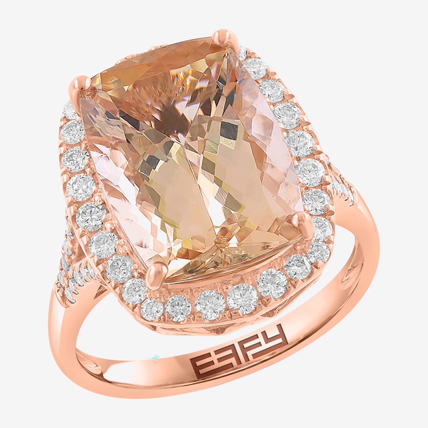 Effy Final Call Limited Quantities! Womens 1/2 CT. T.W. Genuine Pink Morganite 14K Gold Cocktail Ring