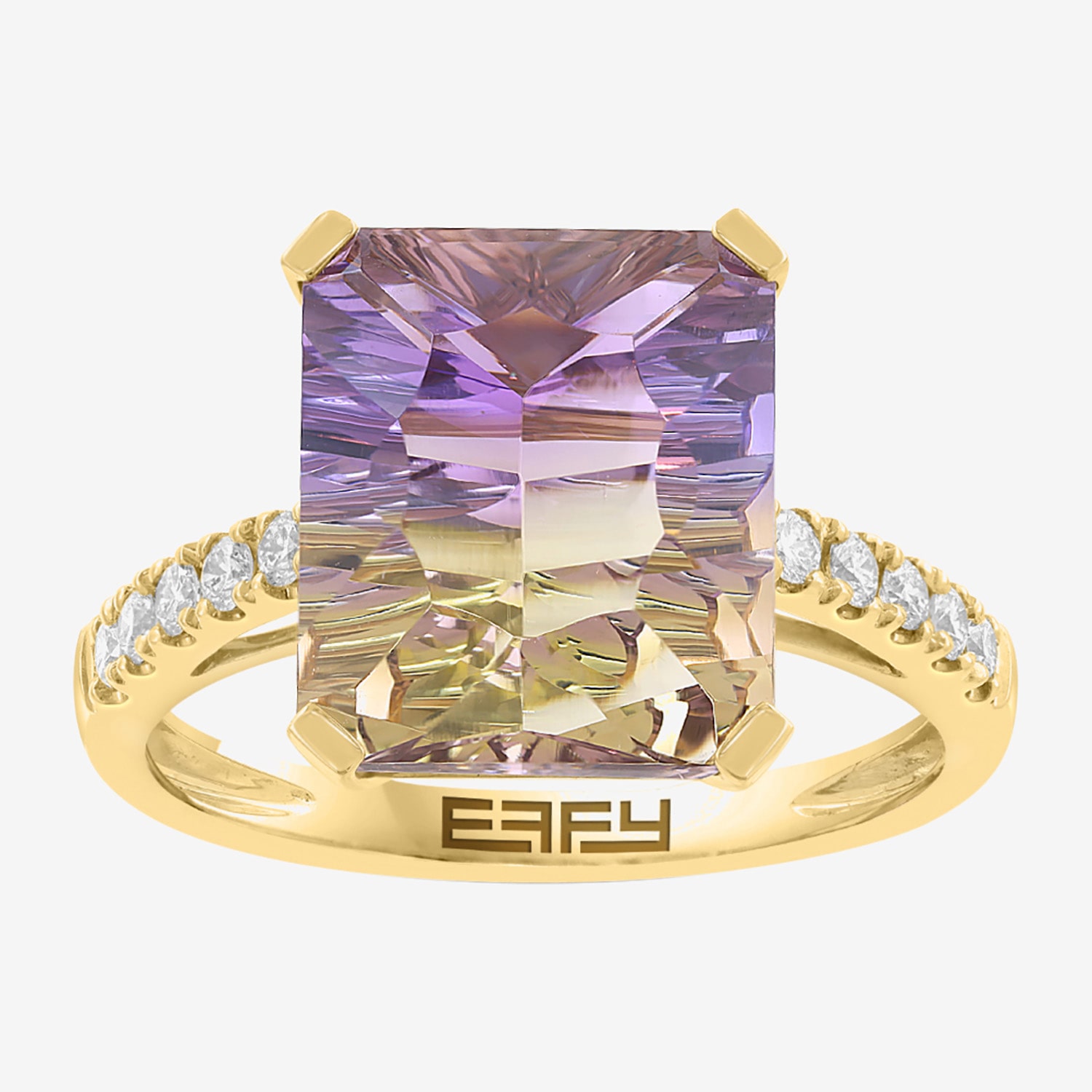Effy Final Call Limited Quantities! Womens 1/5 CT. Genuine Purple Ametrine 14K Gold Cocktail Ring