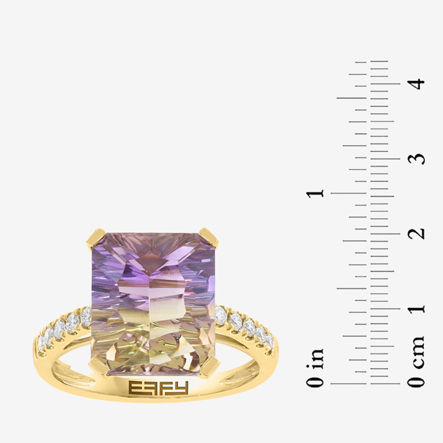 Effy Final Call Limited Quantities! Womens 1/5 CT. Genuine Purple Ametrine 14K Gold Cocktail Ring