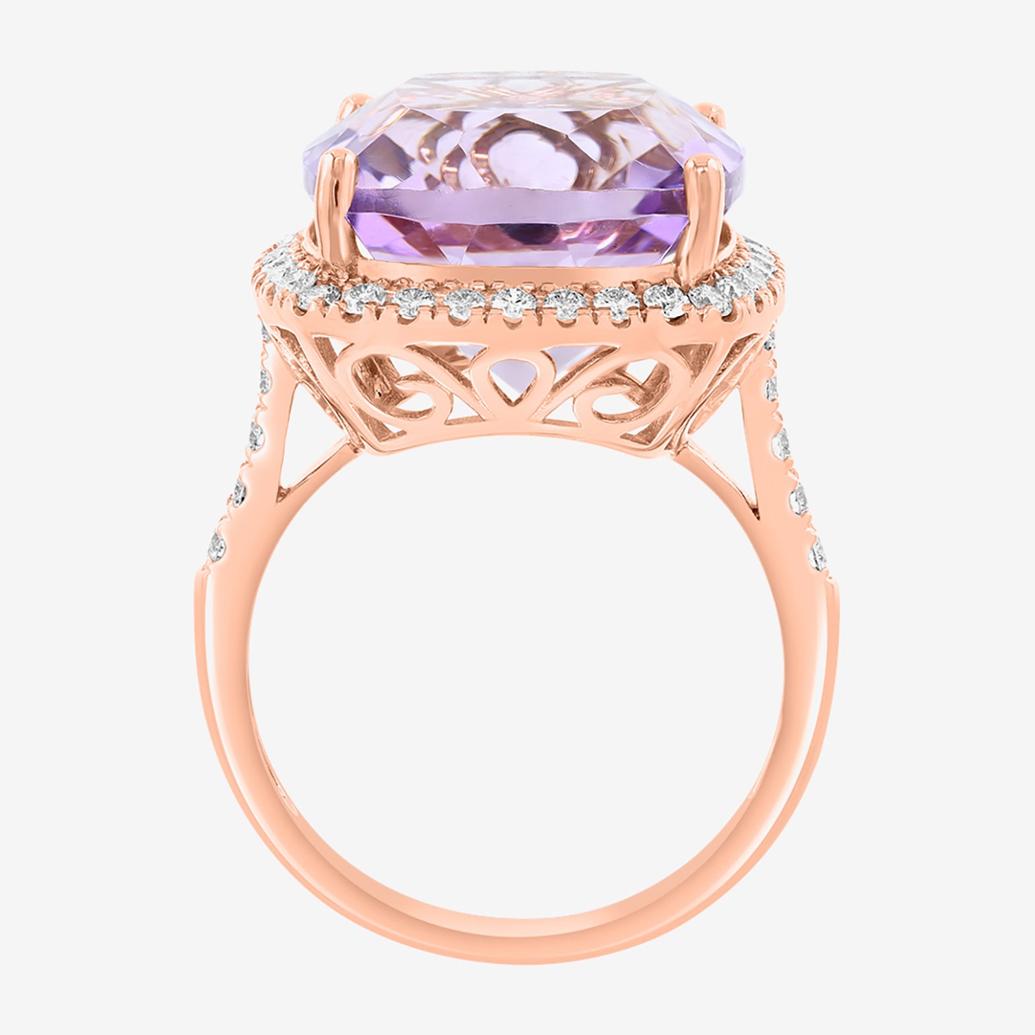 Effy Final Call Limited Quantities! Womens 1/ CT. T.W. Genuine Amethyst 14K Gold Cocktail Ring