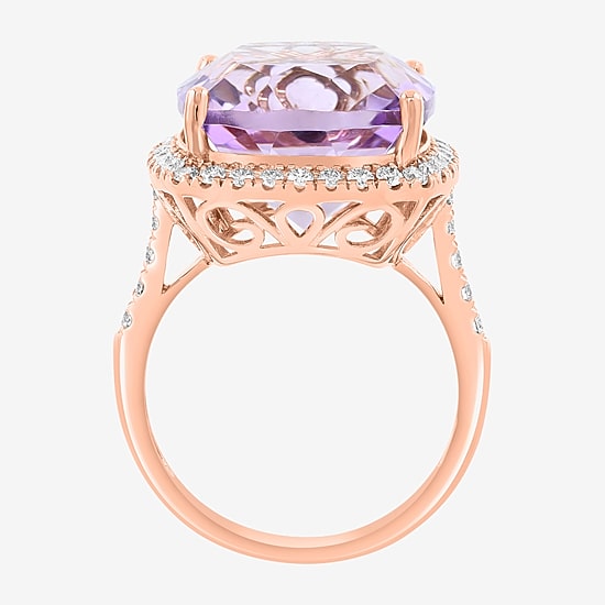 Effy Final Call Limited Quantities! Womens 1/2 CT. T.W. Genuine Purple Amethyst 14K Gold Cocktail Ring
