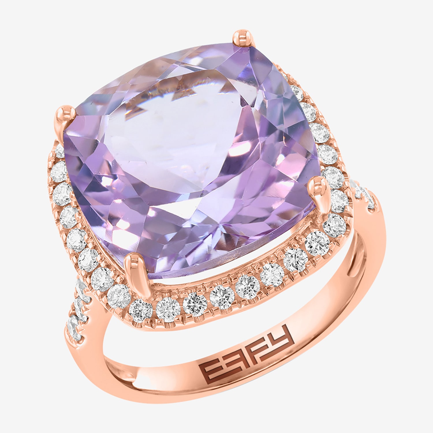 Effy Final Call Limited Quantities! Womens 1/ CT. T.W. Genuine Amethyst 14K Gold Cocktail Ring