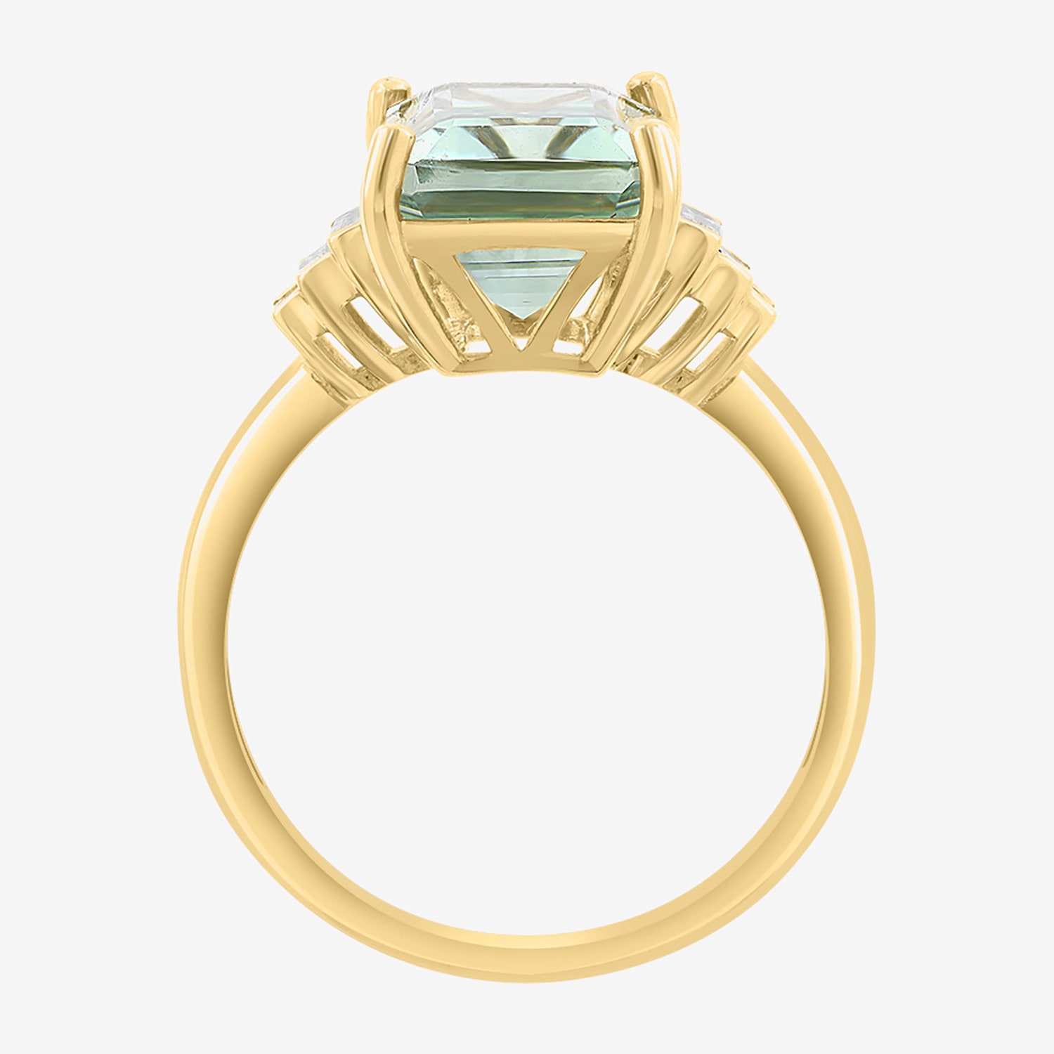 Effy Final Call Limited Quantities! Womens 1/ CT. T.W. Genuine Green Amethyst 14K Gold Cocktail Ring
