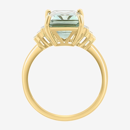 Effy Final Call Limited Quantities! Womens 1/4 CT. T.W. Genuine Green Amethyst 14K Gold Cocktail Ring