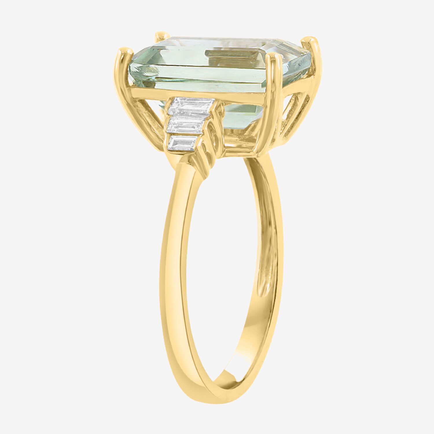 Effy Final Call Limited Quantities! Womens 1/ CT. T.W. Genuine Green Amethyst 14K Gold Cocktail Ring