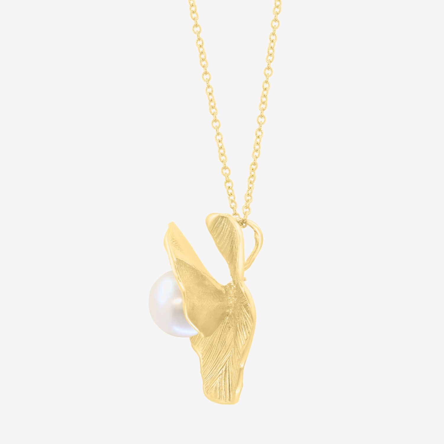 Effy Final Call Limited Quantities! Womens Genuine White Cultured Freshwater Pearl 14K Gold Over Silver Round 18 Inch Pendant Necklace
