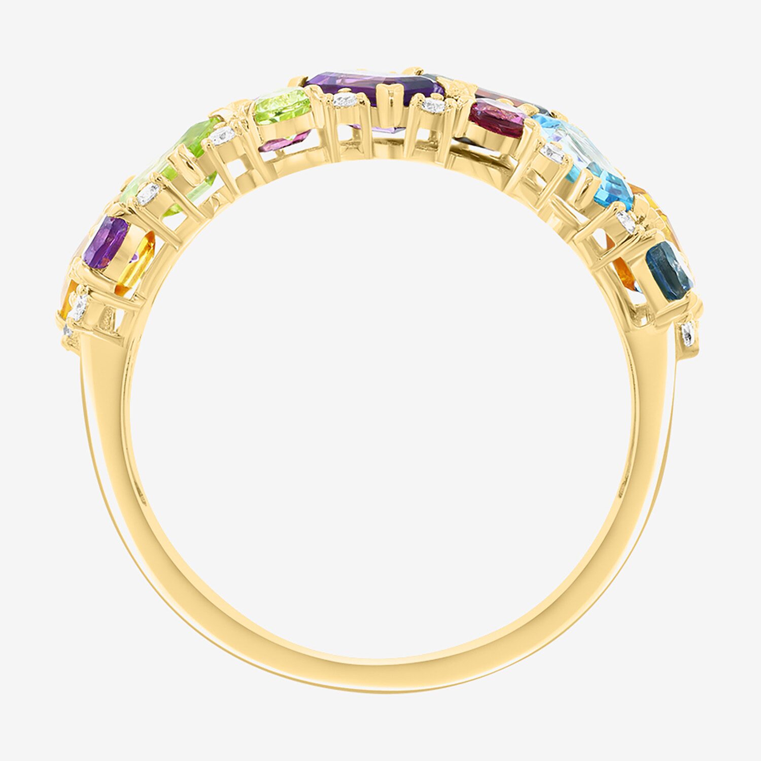 Effy Final Call Limited Quantities! Womens 1/5 CT. Genuine Multi Color 14K Gold Band