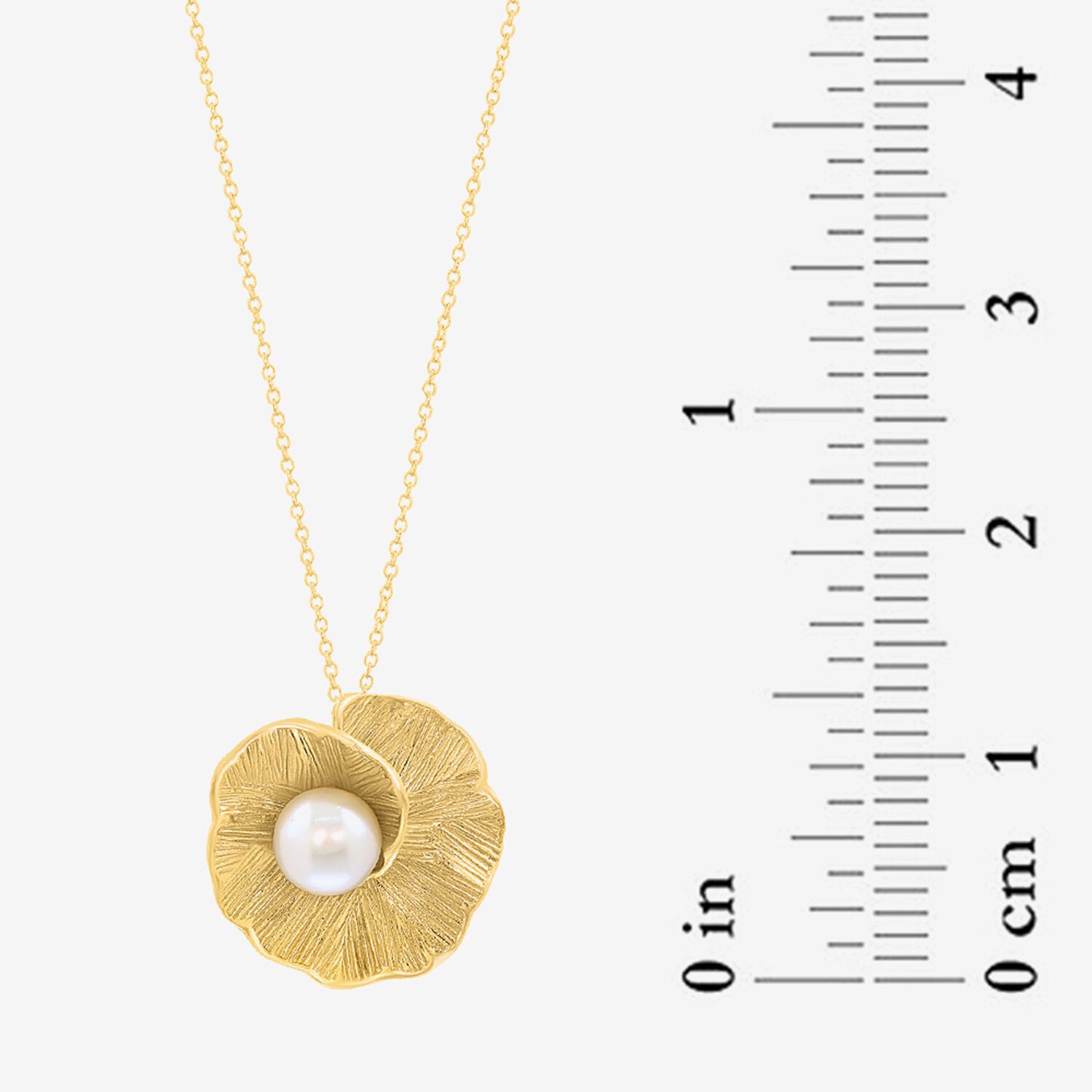 Effy Final Call Limited Quantities! Womens Genuine White Cultured Freshwater Pearl 14K Gold Over Silver Round 18 Inch Pendant Necklace