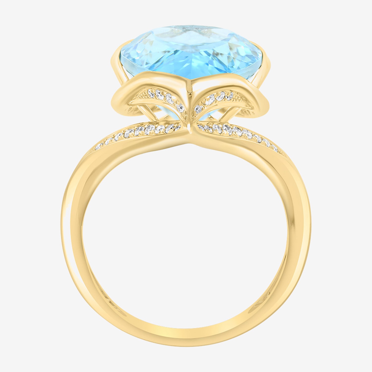 Effy Final Call Limited Quantities! Womens 1/5 CT. Genuine Blue Topaz 14K Gold Pear Cocktail Ring
