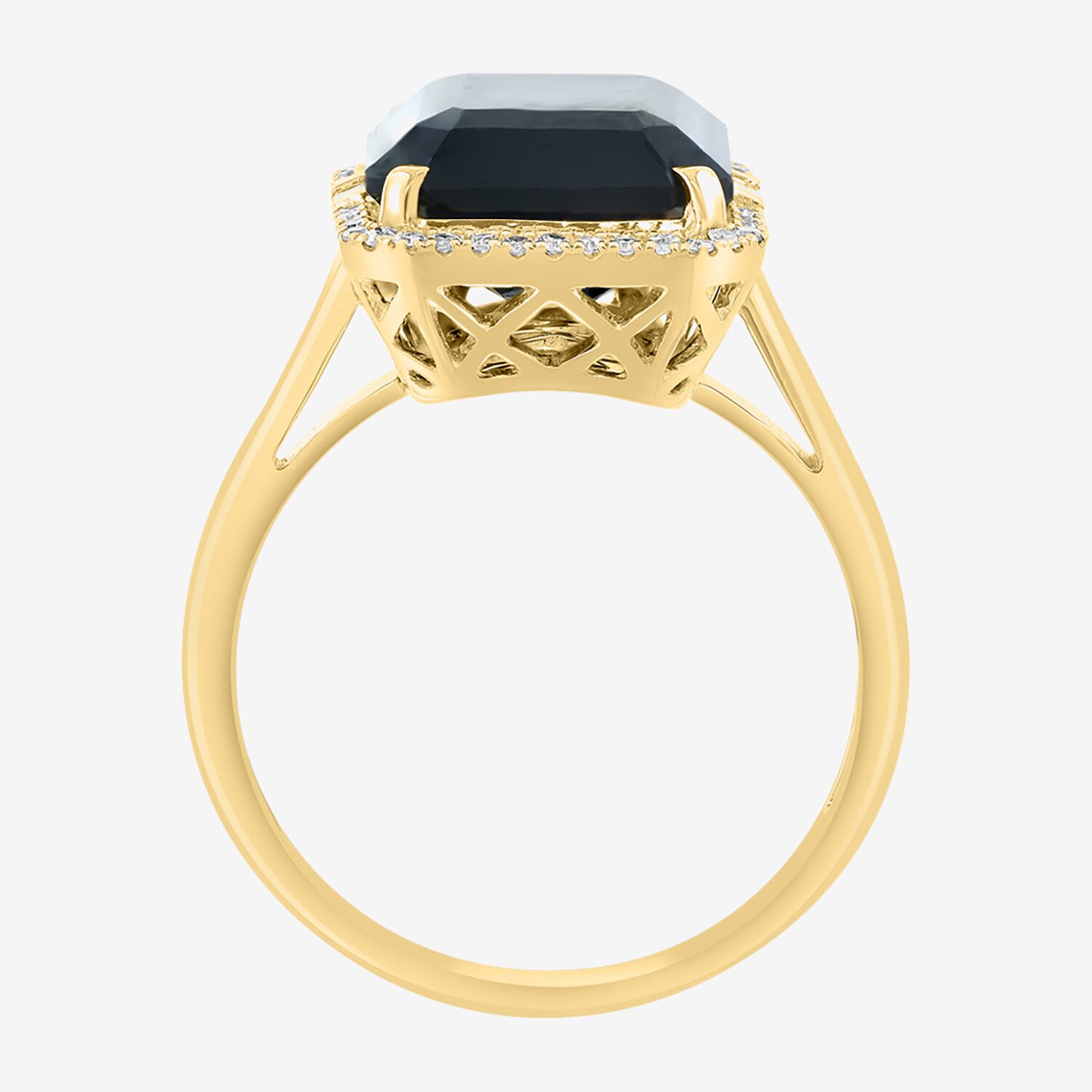Effy Final Call Limited Quantities! Womens 1/5 CT. Genuine Black Onyx 14K Gold Cocktail Ring